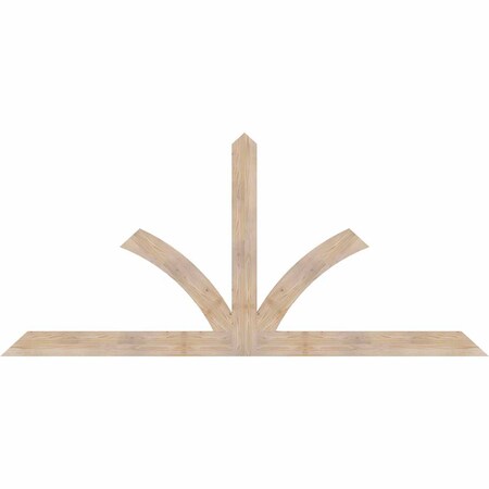 Ekena Millwork Richland Smooth Timber Gable Bracket, Douglas Fir, 108"W x 49"H x 1 1/2"D x 5 1/2"F, 11/12 Pitch GBW108X49X0206RIC00SDF